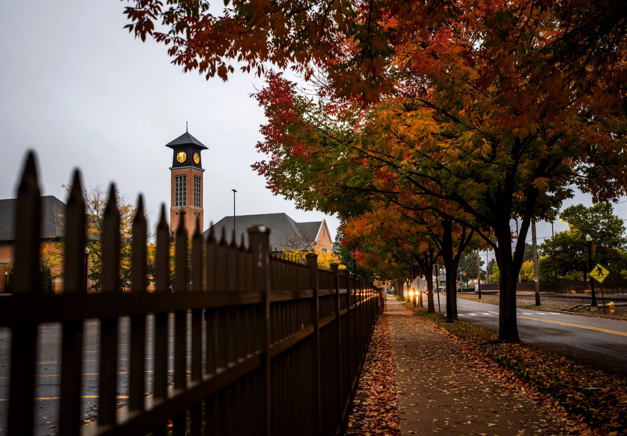 PEW Campus on a rainy day